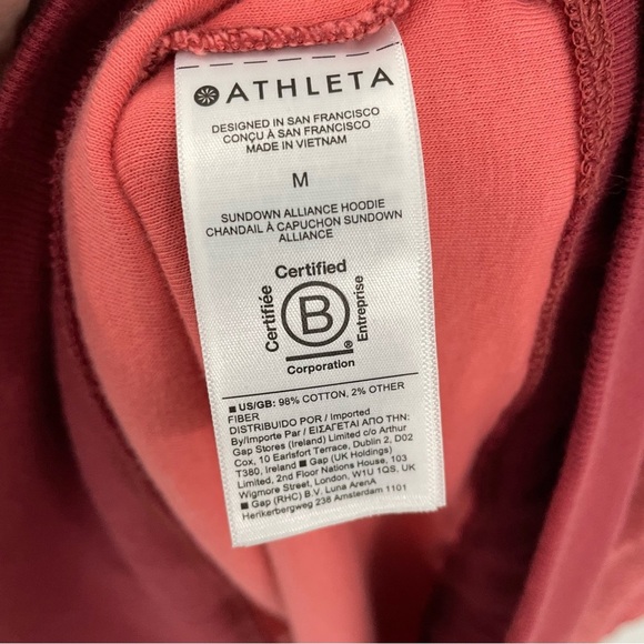 Athleta Sundown Alliance Hoodie Sweatshirt Sz Medium Yoga Athleisure Lounge G23 - Picture 8 of 12